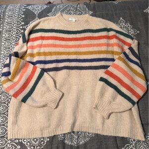 Newbury Kustom Cream and Green Sweater